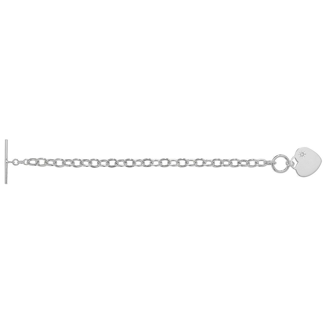 925 Sterling Silver Ladies' TBar Bracelet — 14.0g