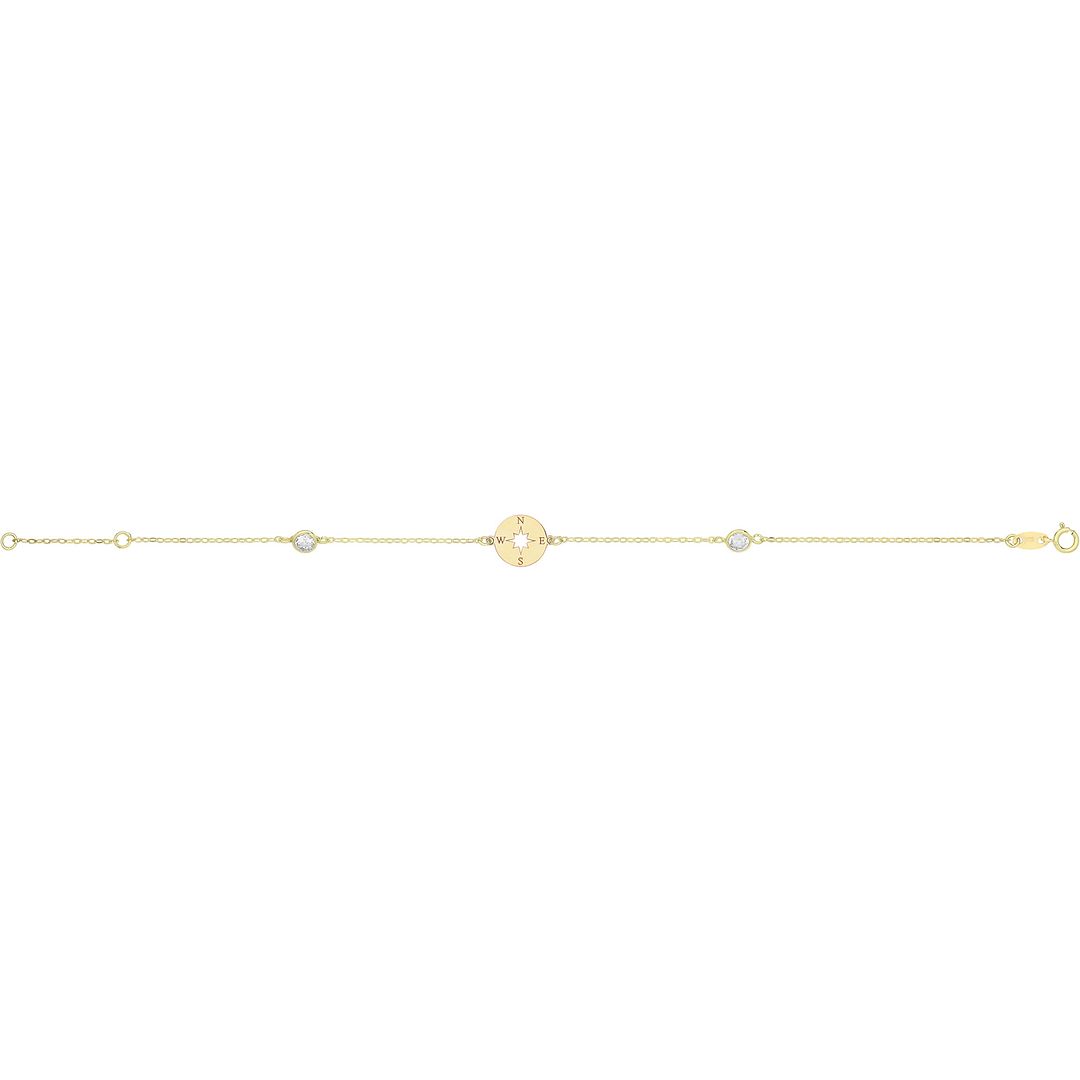 9 Carat (375) Yellow Gold Unisex Compass Bracelet — 0.8g