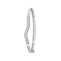 925 Sterling Silver Babies' Oval Hinged Bangle — 3.3g