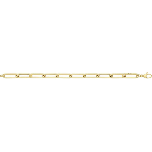 9 Carat (375) Yellow Gold Ladies' 7.5 inches Paperclip Bracelet — 5.7g