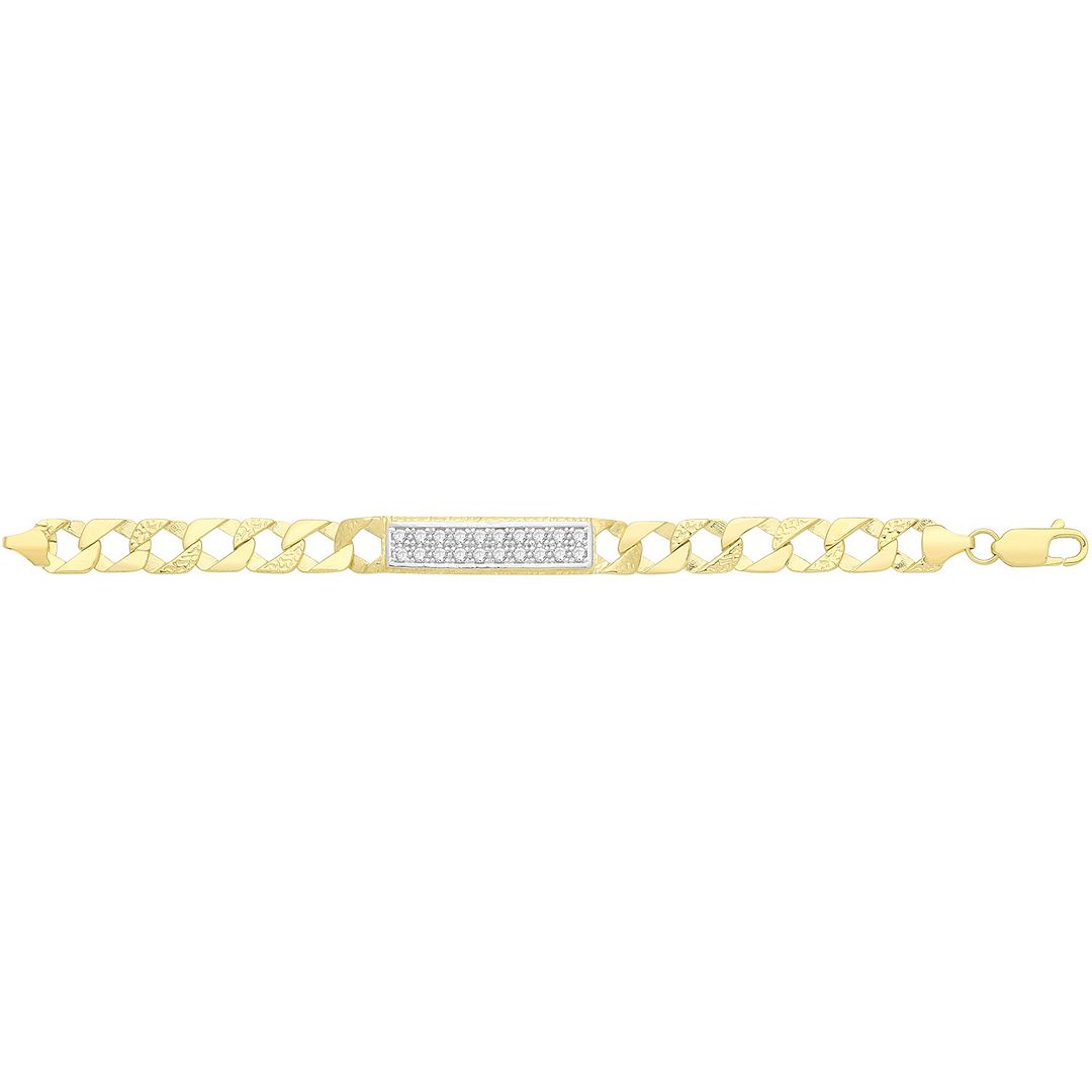 9 Carat (375) Yellow Gold Babies' 5.5 Inches Cast ID Bracelet — 7.7g