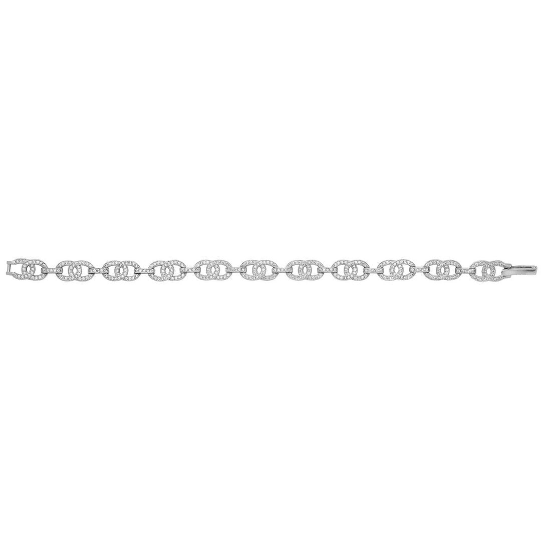 925 Sterling Silver Ladies' Bracelet — 13.3g