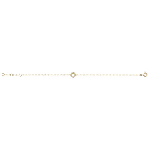9 Carat (375) Yellow Gold Ladies' 7.25 Inches Open Circle Bracelet — 0.5g