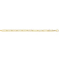 9 Carat (375) Yellow Gold Ladies' 7.5 inches Paperclip Bracelet — 4.4g