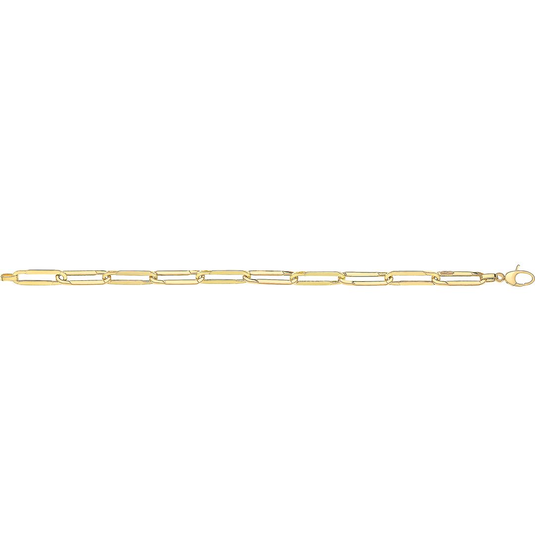 9 Carat (375) Yellow Gold Ladies' 7.5 inches Paperclip Bracelet — 4.4g