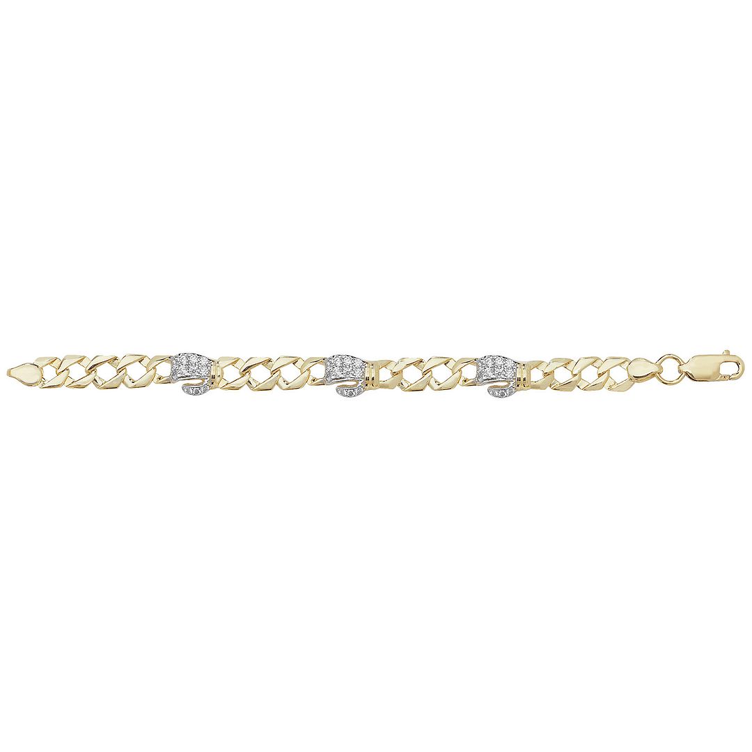 9 Carat (375) Yellow Gold Babies' 6 Inches Boxing Gloves ID Bracelet — 7.5g
