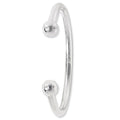 925 Sterling Silver Men's Torc Bangle — 66.5g