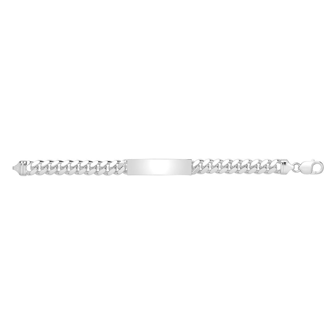 925 Sterling Silver Men's Cuban ID Bracelet — 43.1g
