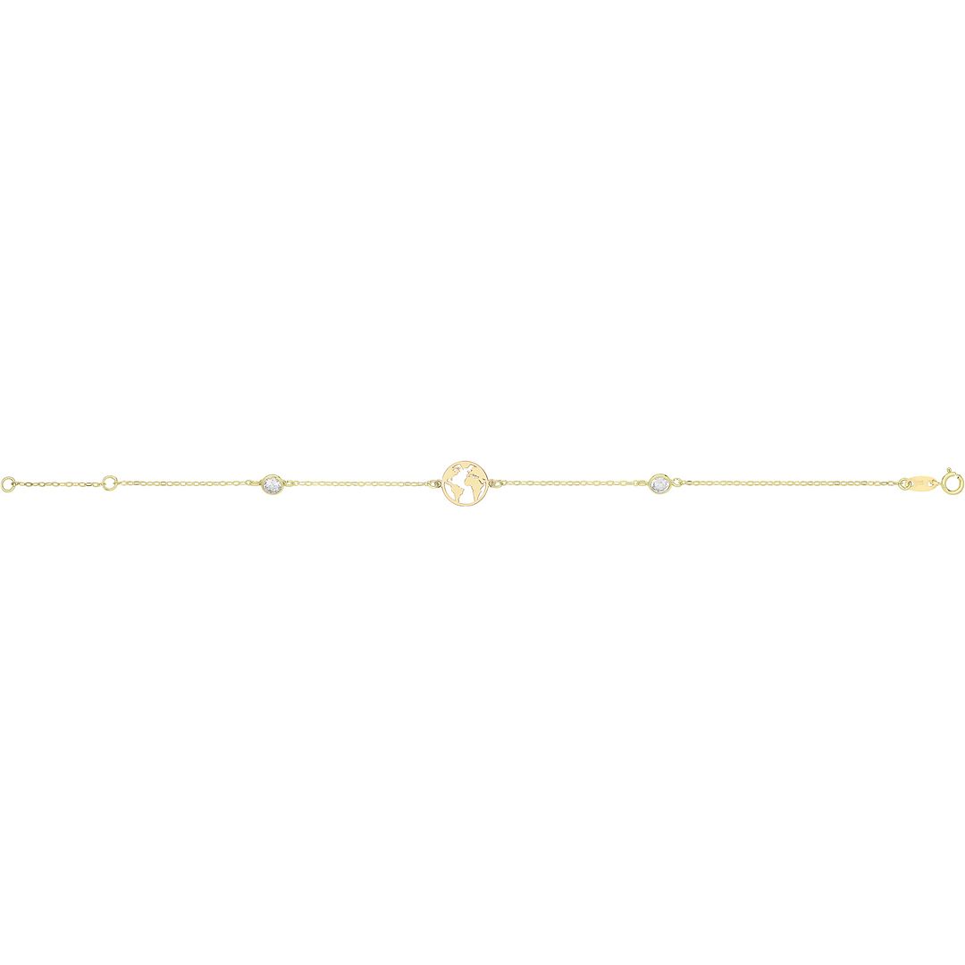 9 Carat (375) Yellow Gold Unisex World Bracelet — 0.8g