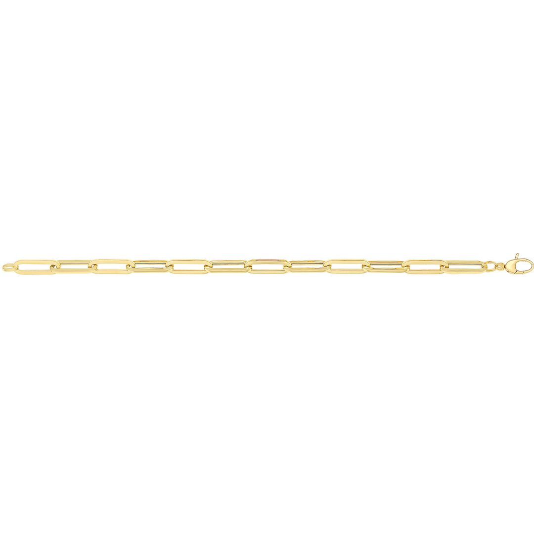 9 Carat (375) Yellow Gold Ladies' 7.5 inches Paperclip Bracelet — 4.3g