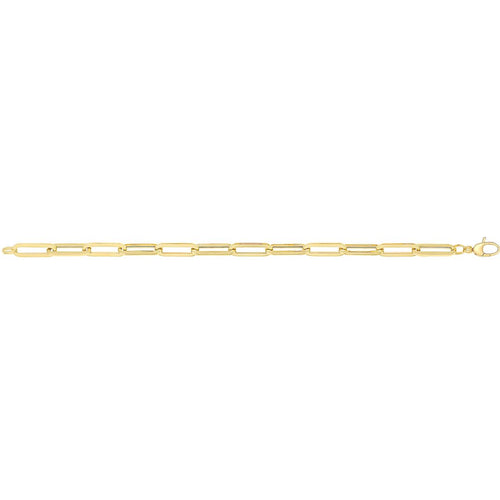 9 Carat (375) Yellow Gold Ladies' 7.5 inches Paperclip Bracelet — 4.3g