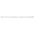 925 Sterling Silver Babies' Trace Cut Out Heart ID Bracelet — 4.5g