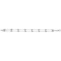 925 Sterling Silver Ladies' 2 Row Diamond Cut Beads Bracelet — 4.5g