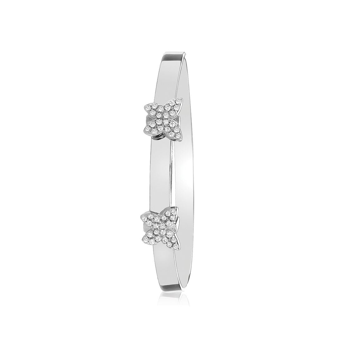925 Sterling Silver Babies' Butterfly Baby Bangle — 7.0g