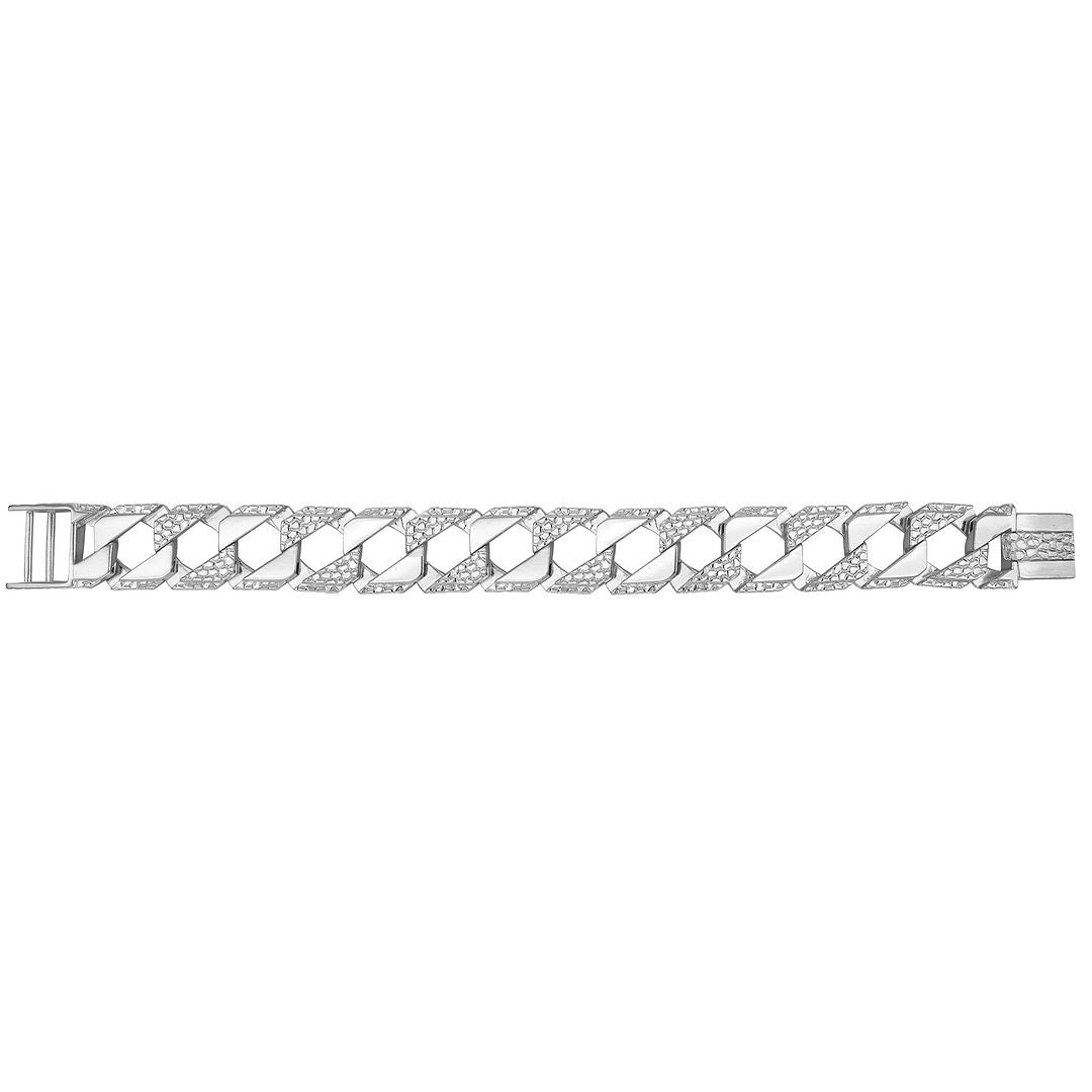 925 Sterling Silver Men's Cast Bracelet — 59.5g