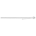 925 Sterling Silver Ladies' Charm With Heart Padlock Bracelet — 7.0g