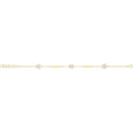 9 Carat (375) Yellow Gold Unisex White Enamel North Star Bracelet — 2.2g