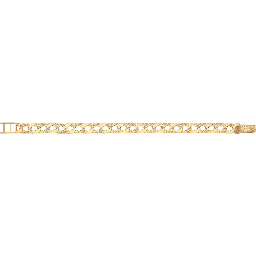 9 Carat (375) Yellow Gold Unisex Cast Bracelet — 18.6g