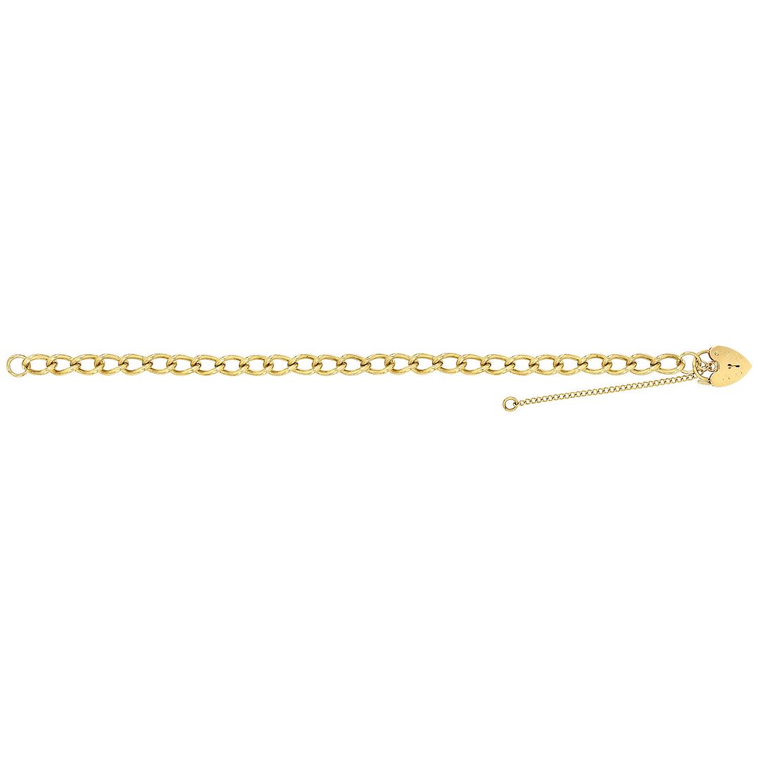 9 Carat (375) Yellow Gold Ladies' 7.5 Inches Charm Bracelet — 13.3g