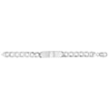 925 Sterling Silver Men's Flat Open Curb ID Bracelet — 31.0g