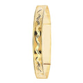 9 Carat (375) Yellow Gold Ladies' Diamond Cut Expandable 7.5mm Bangle — 7.2g