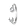 925 Sterling Silver Babies' Oval Spanner Bangle — 8.0g