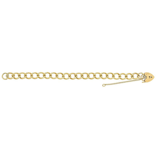 9 Carat (375) Yellow Gold Ladies' 8 Inches Charm Bracelet — 19.8g