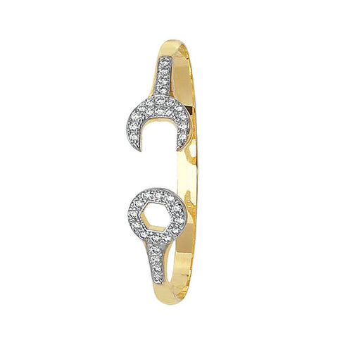 9 Carat (375) Yellow Gold Babies' Spanner Bangle — 5.8g