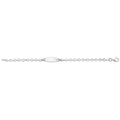 925 Sterling Silver Babies' Trace Cut Out Heart Oval ID Bracelet — 3.2g