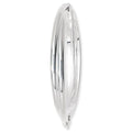 925 Sterling Silver Ladies' Oval Plain Double D Shape Hinged Bangle — 8.7g