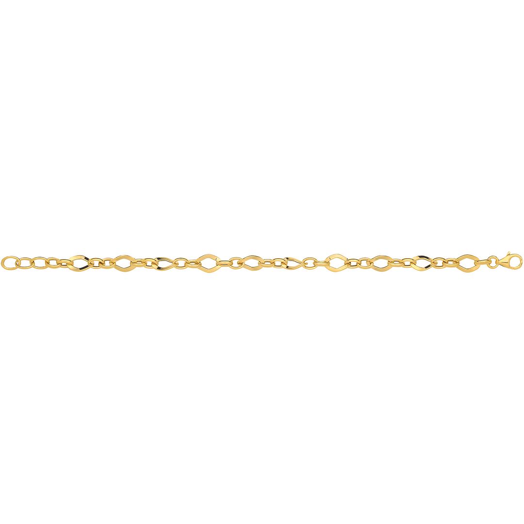 9 Carat (375) Yellow Gold Unisex Hollow Bracelet — 4.1g