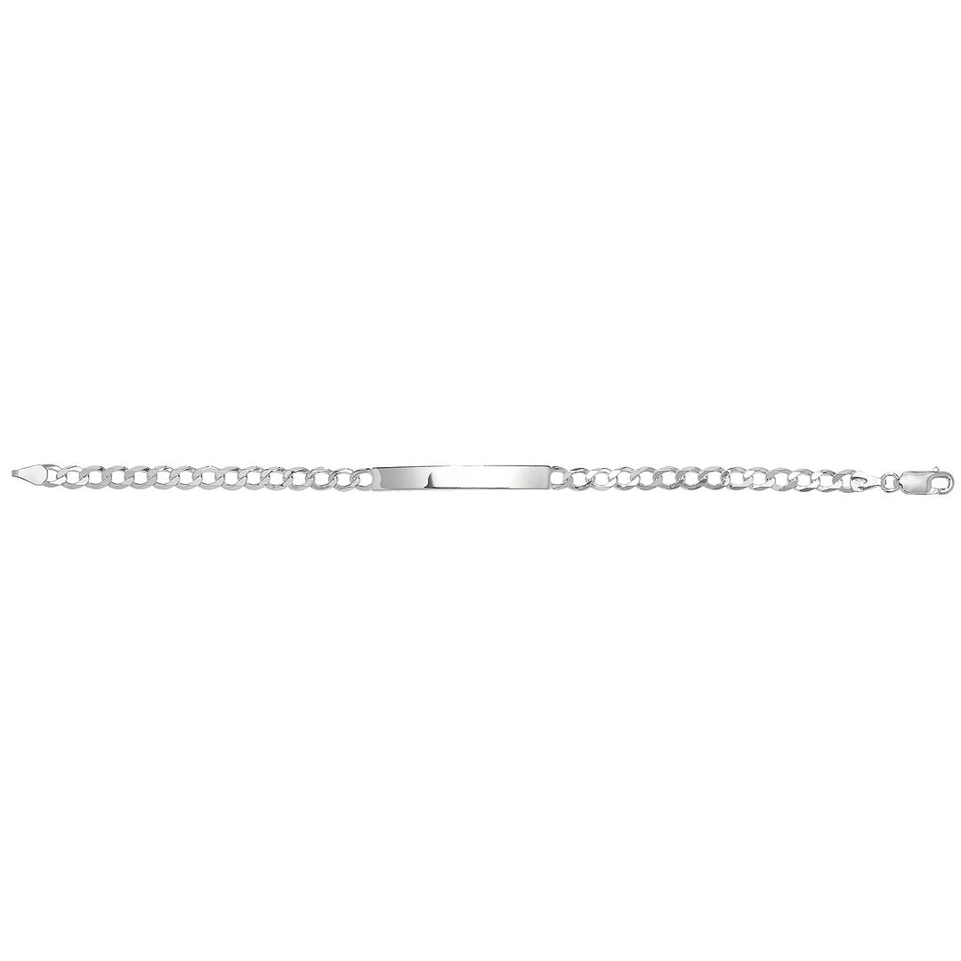 925 Sterling Silver Men's Curb ID Bracelet — 8.0g