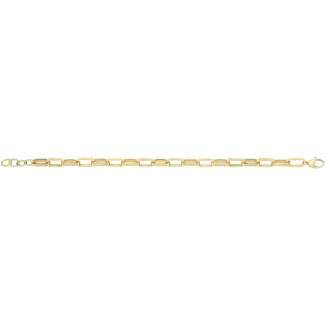 9 Carat (375) Yellow Gold Unisex Hollow Bracelet — 7.3g