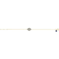 9 Carat (375) Yellow Gold Unisex Evil Eye Bracelet — 1.2g