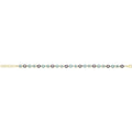 9 Carat (375) Yellow Gold Unisex White Turquoise Dark Blue Enamel Evil Eye Bracelet — 9.6g