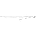 925 Sterling Silver Ladies' Charm With Heart Padlock Bracelet — 6.1g