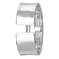 925 Sterling Silver Ladies' Oval Cuff Bangle — 13.7g