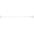 925 Sterling Silver Unisex Paper Clip T Bar Bracelet — 3.4g