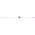 925 Sterling Silver Unisex Rose Plated Star Bracelet — 1.5g