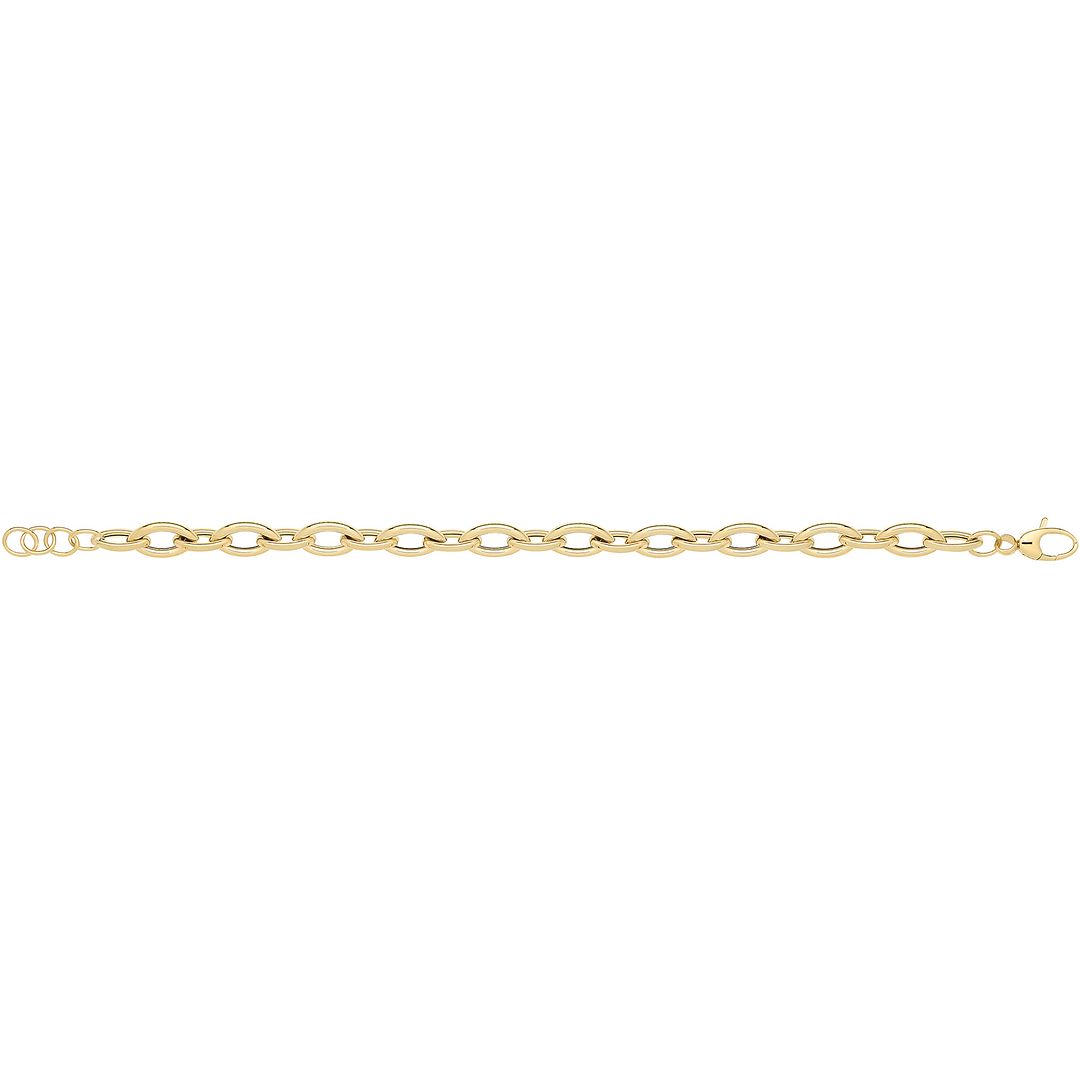 9 Carat (375) Yellow Gold Unisex Hollow Bracelet — 4.3g