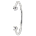 925 Sterling Silver Men's Torc Bangle — 51.2g