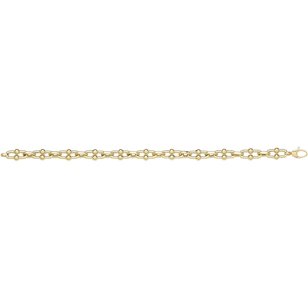 9 Carat (375) Yellow Gold Unisex Hollow Bubble Link Bracelet — 6.0g