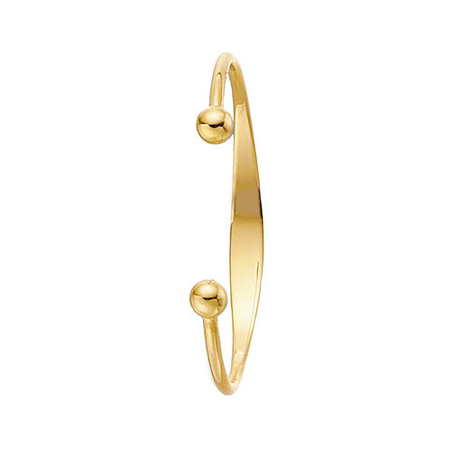 9 Carat (375) Yellow Gold Babies' Solid Torc ID Bangle — 4.0g