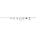 925 Sterling Silver Unisex Evil Eyes Charm Bracelet — 6.5g