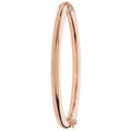 9 Carat (375) Yellow Gold Ladies' Rose Hinged Bangle — 6.6g