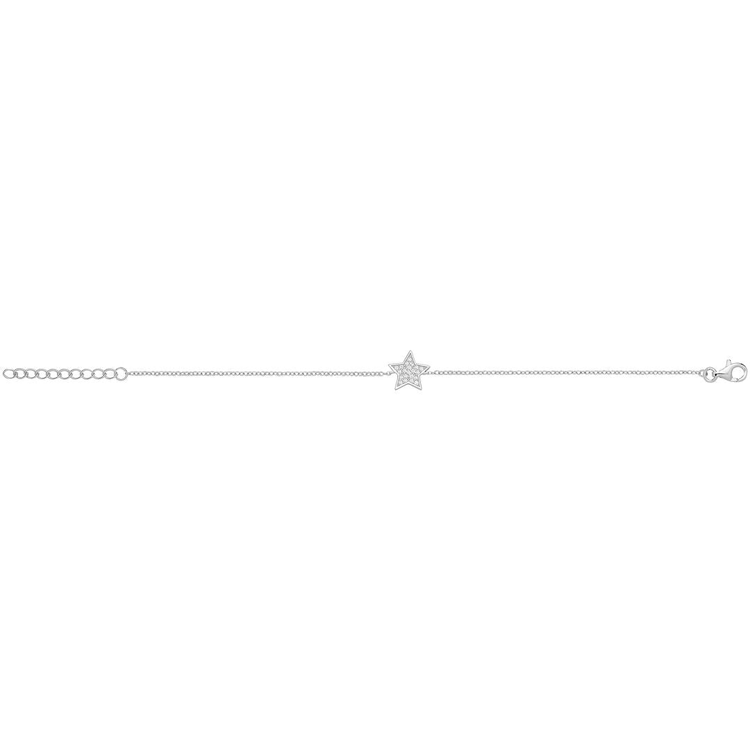 925 Sterling Silver Unisex Star Bracelet — 1.2g