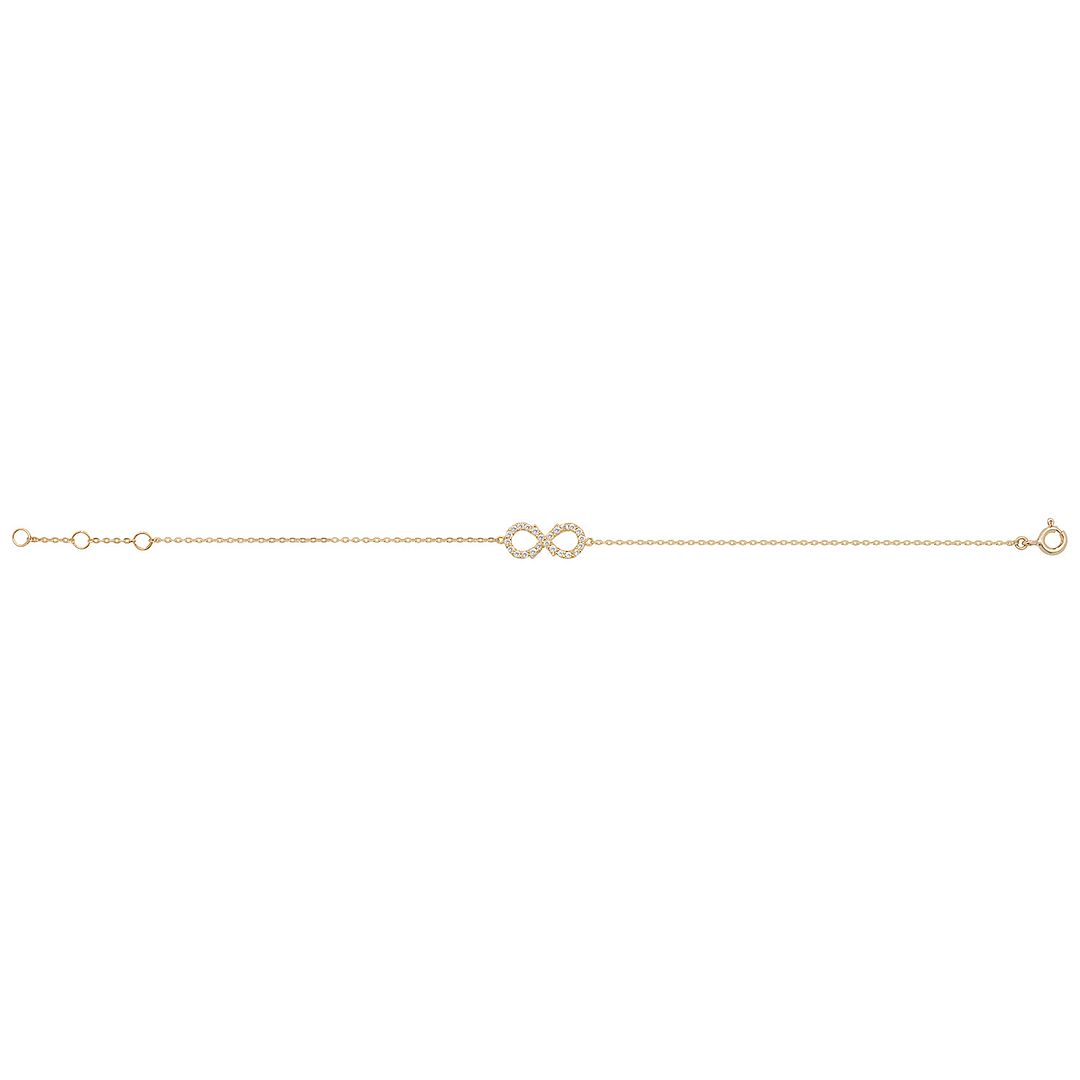 9 Carat (375) Yellow Gold Ladies' 7.25 Inches Infinity Bracelet — 0.8g