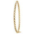 9 Carat (375) Yellow Gold Ladies' Diamond Cut Hinged Bangle — 4.0g
