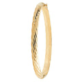 9 Carat (375) Yellow Gold Ladies' Hinged Bangle — 5.1g