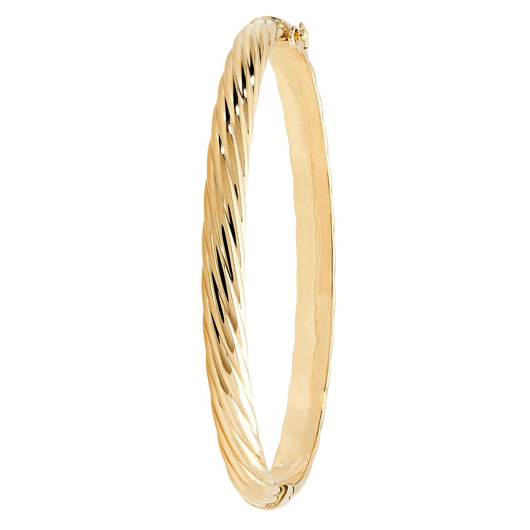 9 Carat (375) Yellow Gold Ladies' Hinged Bangle — 5.1g